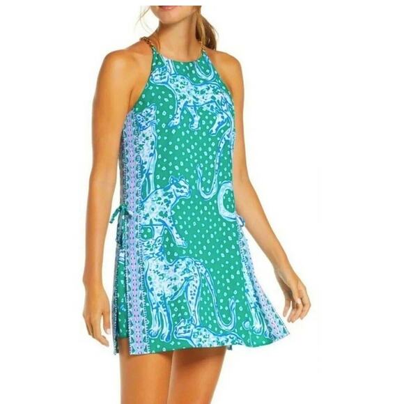 Lilly Pulitzer On The Prowl Engineered Romper Women's Size 0 Emerald Green Isle - Picture 11 of 11